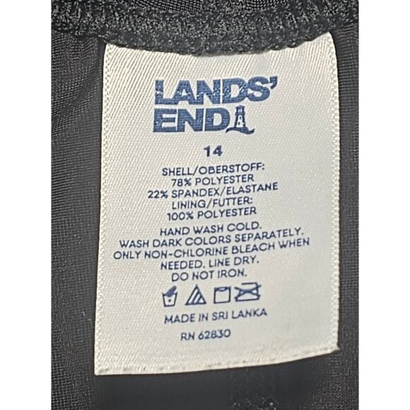 Lands' End Tank Swimsuit with Criss-Cross Back Size 14 - Picture 7 of 8